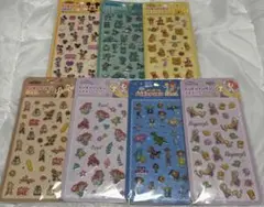 ディズニー Disney ぷくぷく立体シール　 7種　各1枚ずつ　7枚セット
