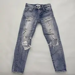 moussy ダメージデニム ブルー 24
