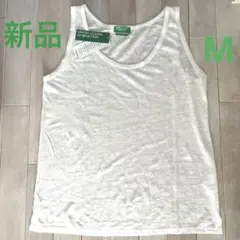 BENETTON ノースリーブ リネン100% ホワイト Mサイズのサムネイル