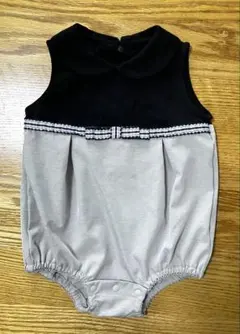 【1回着用】BeBe Petits Pois Vert ロンパース 女の子70㎝のサムネイル