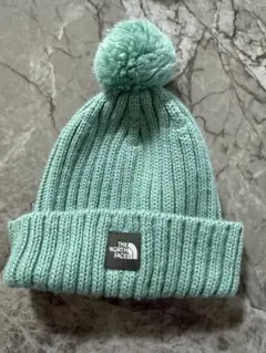 THE NORTH FACE キッズ ニット帽 ミント系 美品　ノースフェイス
