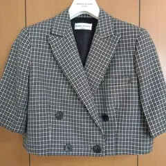 SONIA RYKIEL チェック柄 テーラードジャケット 半袖のサムネイル