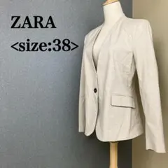 ZARA ザラ テーラードジャケット スーツ 38 M ベージュのサムネイル