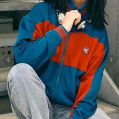 SPOC STORE ワンポイントロゴトラックジャケットLブルー ジャージ