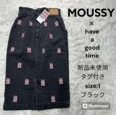 MOUSSY have a good time デニムスカート　1 新品ブラック
