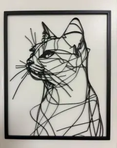 猫の横顔　モダン　ウォールアート