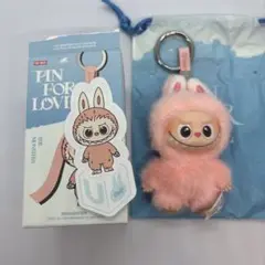 POPMART PIN FOR LOVE ぬいぐるみ ラブブ イニシャル 【Ｕ】