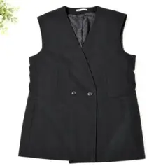 ZARA ザラ オーバーサイズ ダブルブレスト ベスト XL 黒 大きいサイズ