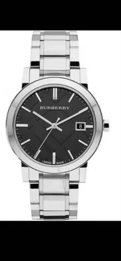 BURBERRY スモセコ スクエア型 メンズ 腕時計 シルバー文字盤 スイス製 BURBERRY スモセコ スクエア型 メンズ 腕時計 シルバー文字盤