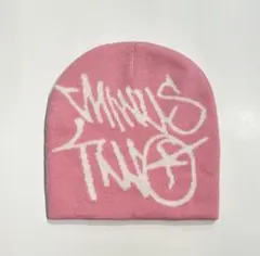 ビーニー　y2k　海外ストリート　 corteiz コーテイズ　ホワイト　ピンク