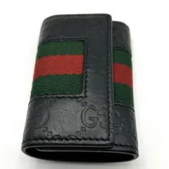 GUCCI シマ シェリーライン 6連キーケース AB 美品