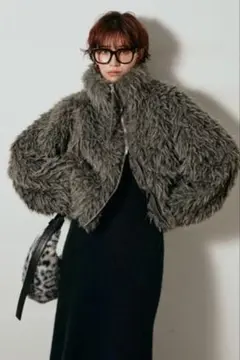 ESICA ミックスシープファースタンドブルゾン