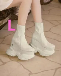 michellMacaron ソックスライク厚底ブーツ M - メルカリ