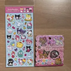【新品】 サンリオ おはじきシール ラメ入り樹脂もりシール