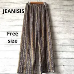 JEANASIS ワイドパンツ イージーパンツ 総柄