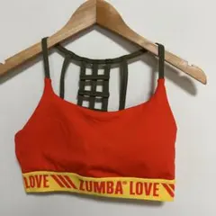 【美品】ZUMBA スポーツブラ Sオレンジ