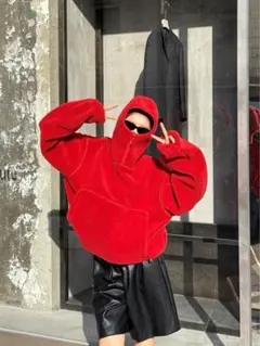 cybertech fleece highneck parka y2k