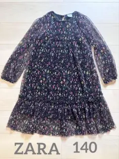 ZARA フラワープリントワンピース 140cm