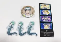 ツイステ展 イベント衣装 缶バッジ フレークシール アニメステッカー フロイド