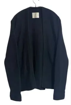 アーカイブ　ブフト　ノーカラー　カーディガン　ブラック　羽織　ニット　セーター