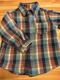 チェック柄長袖シャツ 100cm