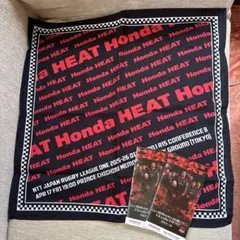 未使用☆Honda HEAT ラグビー 記念バンダナ と　パンフレットのサムネイル