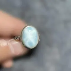 ラリマーリング オーバル型シルバーリング