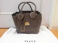 ★☆エミリオプッチ☆シティマルキーズ　グレー　スタッズ付きバッグ☆ほぼ未使用のサムネイル