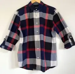 ブラックレーベル　クレストブリッジ　長袖　ロールUPシャツ　M　チェックのサムネイル