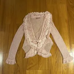 極美品】 ピンクハウス シースルー ベスト レース フリーサイズ ピンク