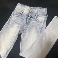 【GYDA/ジェイダ】ハイウエストウエストクロスデニムスキニーパンツ XS