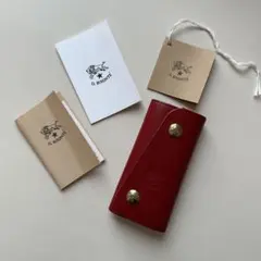 ☆最終値下げ☆ IL BISONTE イルビゾンテキーケース　レザー4連 レッド