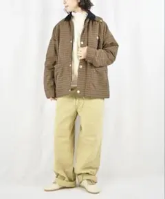 DANTON ナイロンタッサープリントカバーオールジャケット