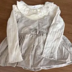 mamafulu 長袖カットソー 95 アイボリー/ベージュ