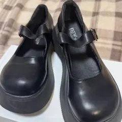 厚底 メリージェーン パンプス