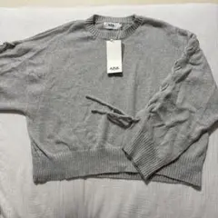 MOUSSY/スリーブレースアップニット