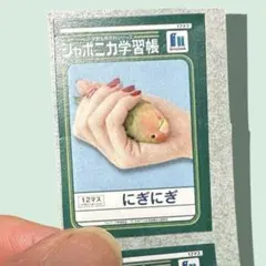 シール6枚コザクラインコパロディ昭和レトロにぎにぎストレッチ
