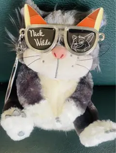 ディズニーストア　ズートピア ニック　サングラス　キーチェーン　キーホルダー