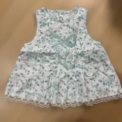 pom ponette フラワープリント タンクトップ 100