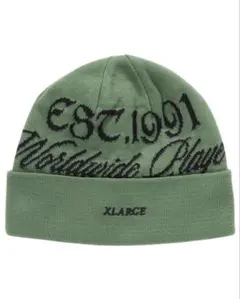 XLARGE グリーン ニット帽 EST.1991のサムネイル