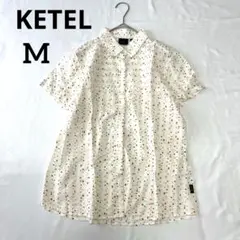 KETEL（ケテル）水玉・ストライプ柄 半袖シャツ ブラウス M 綿100%