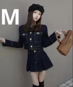 Darich DDボタンノーカラーデニムジャケット M