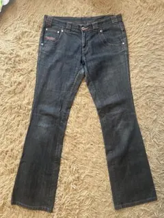 Levi's デニムパンツ フレア S ピンクステッチ
