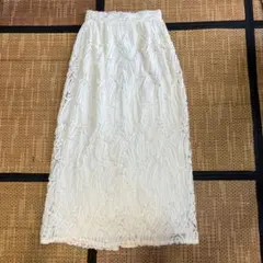コードレース刺繍ロングスカート