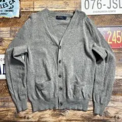 POLO RALPH LAUREN ウール ニットカーディガン グレー Sサイズ
