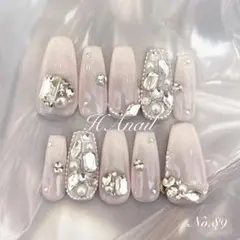 ネイルチップ ベイビーブーマー ワンホン 韓国 乳白色 綺麗め スナ系 ちゅるん