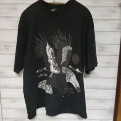 90sイーグル プリント Tシャツ ブラック