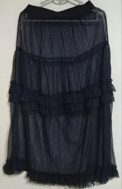 訳あり(タグ切り )未使用！チュール ロングフリル スカート！