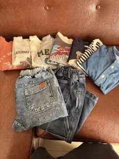 まとめ売り　100センチ　長袖　トップス　ズボン　パンツ　デニム