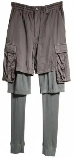 GOMMEショートズボンレギンス レイヤード重ね履き風